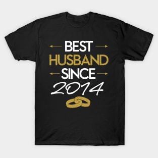 'Best Husband Since 2014' Sweet Wedding Anniversary Gift T-Shirt